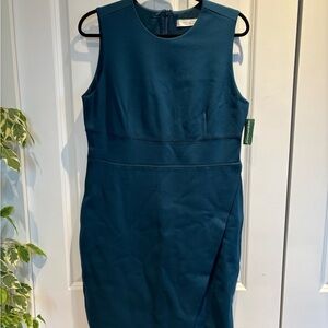 Elegant Teal Sleeveless Dress